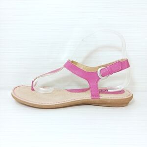 B.o.c. Sandals Women's 9 Pink Strappy Faux Leather Adjustable Casual Shoes